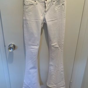 Paige premium denim white bootcut jeans
